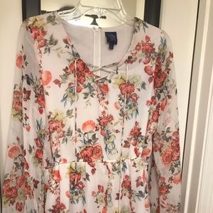 Floral long sleeved Romper